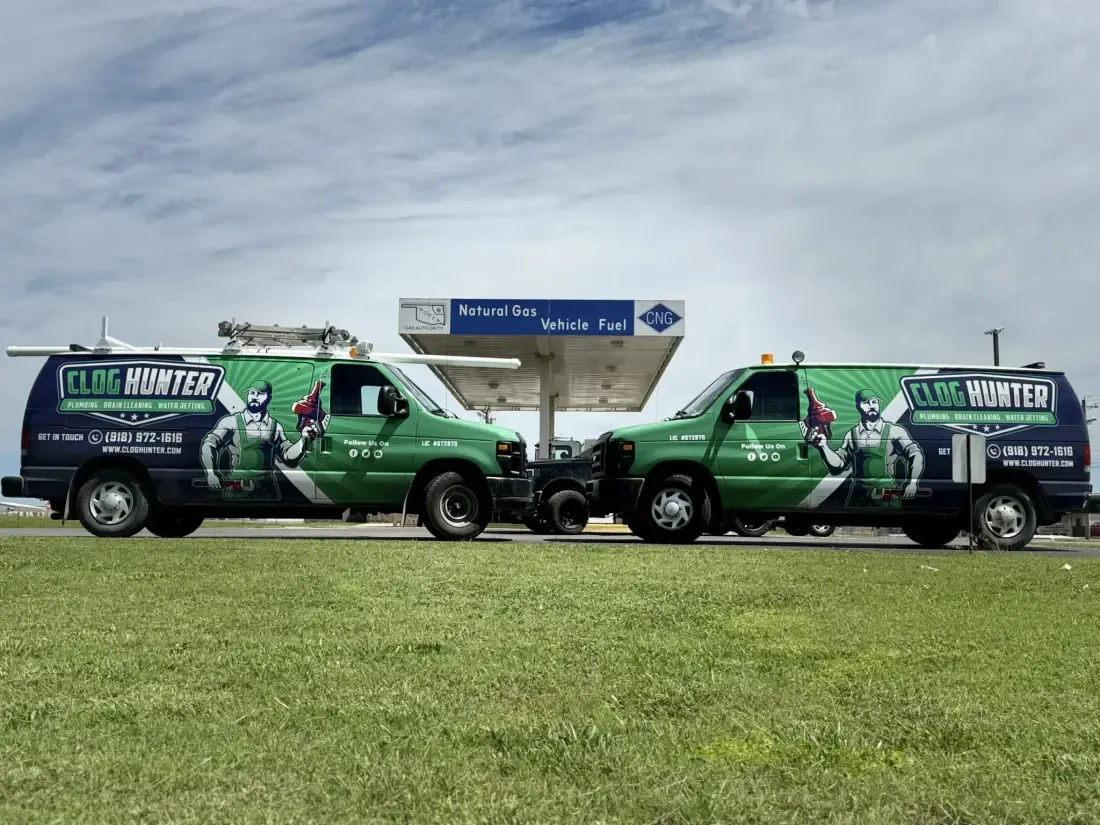 The Clog Hunter service fleet lined up and ready to roll